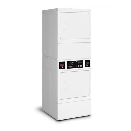 Speed Queen 27 Inch Commercial Stacked Dryer (Gas)(ADA Compliant) SSGNCFGS116TW01 (Prep for Coin)