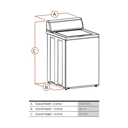 Speed Queen 26 Inch Commercial Top-Load Washer SWNNY2SP116TW01 (Prep for Card)