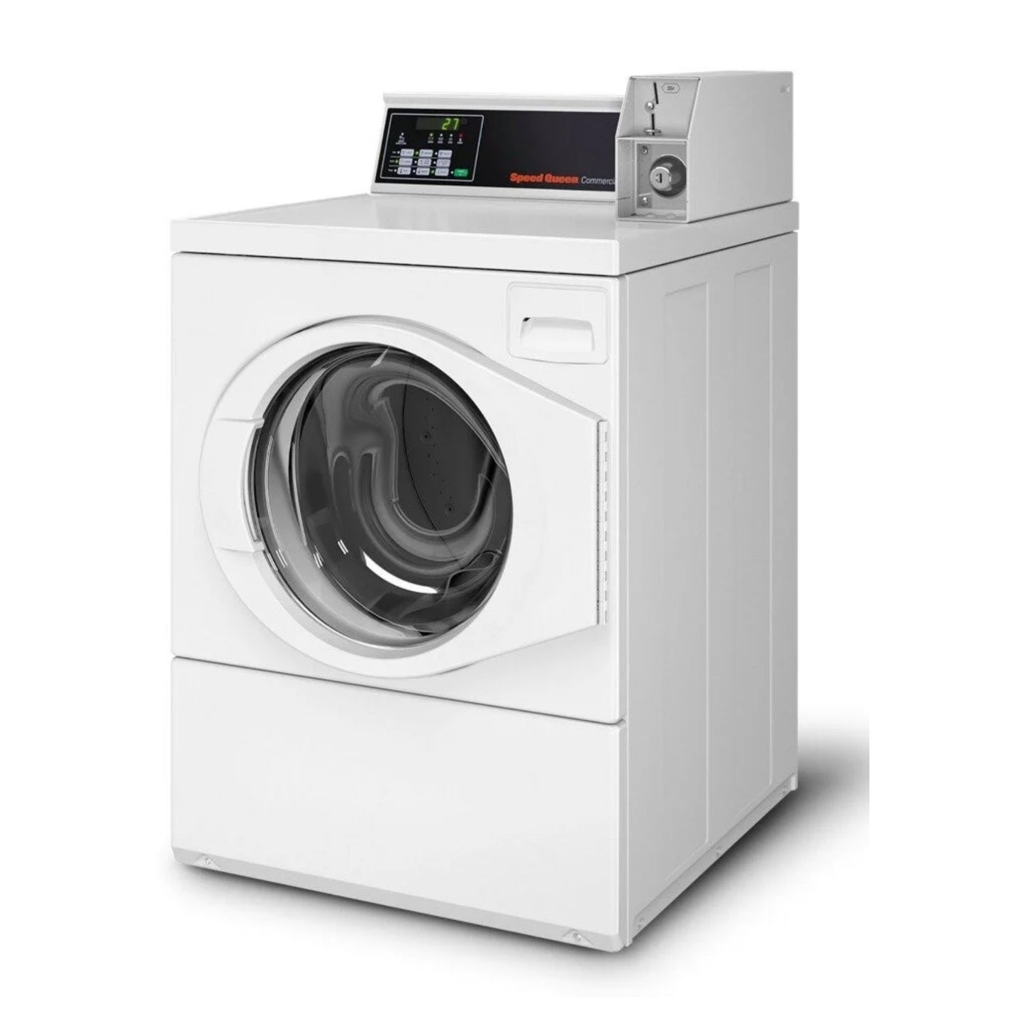 Speed Queen 27 Inch Commercial Front Load Washer (Rear Control) SFNNCRSP116TW01 (Prep for Coin)